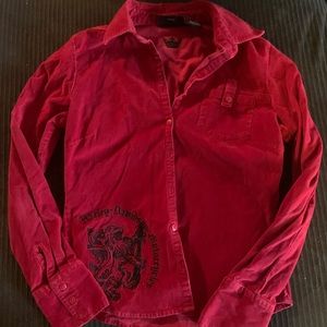 Harley Davidson corduroy top